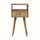 Fogel Open Bedside Table with Drawer, Mini - Natural