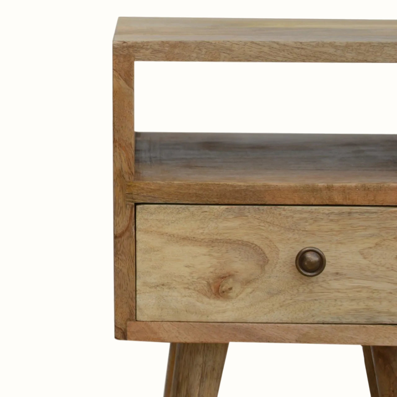 Fogel Open Bedside Table with Drawer, Mini - Natural