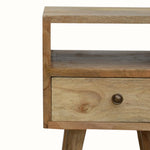 Fogel Open Bedside Table with Drawer, Mini - Natural