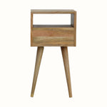 Fogel Open Bedside Table with Drawer, Mini - Natural