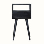 Fogel Open Bedside Table with Drawer, Mini - Ash Black