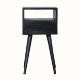 Fogel Open Bedside Table with Drawer, Mini - Ash Black