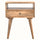 Fogel Open Bedside Table 1 Drawer, Medium - Natural