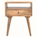 Fogel Open Bedside Table 1 Drawer, Medium - Natural