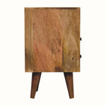 Fogel Open Bedside Table with 2 Drawers, Small - Natural