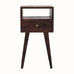 Fogel Open Bedside Table with Drawer, Mini - California Walnut
