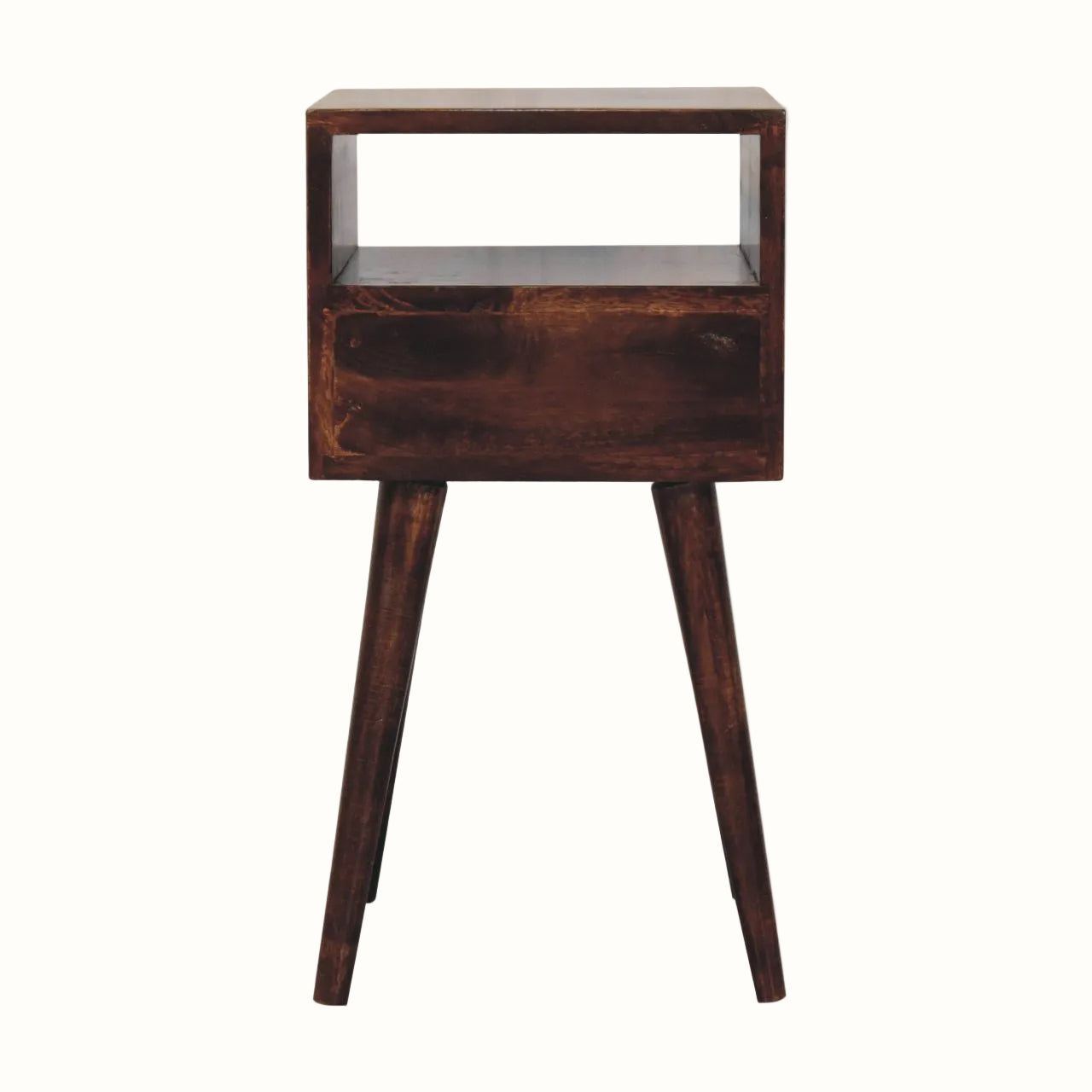 Fogel Open Bedside Table with Drawer, Mini - California Walnut