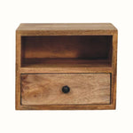 Fogel Open Floating Bedside Table, Small - Natural