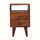 Fogel Open Bedside Table with 2 Drawers, Small - Chestnut
