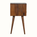 Fogel Open Bedside Table with Drawer, Mini - Chestnut