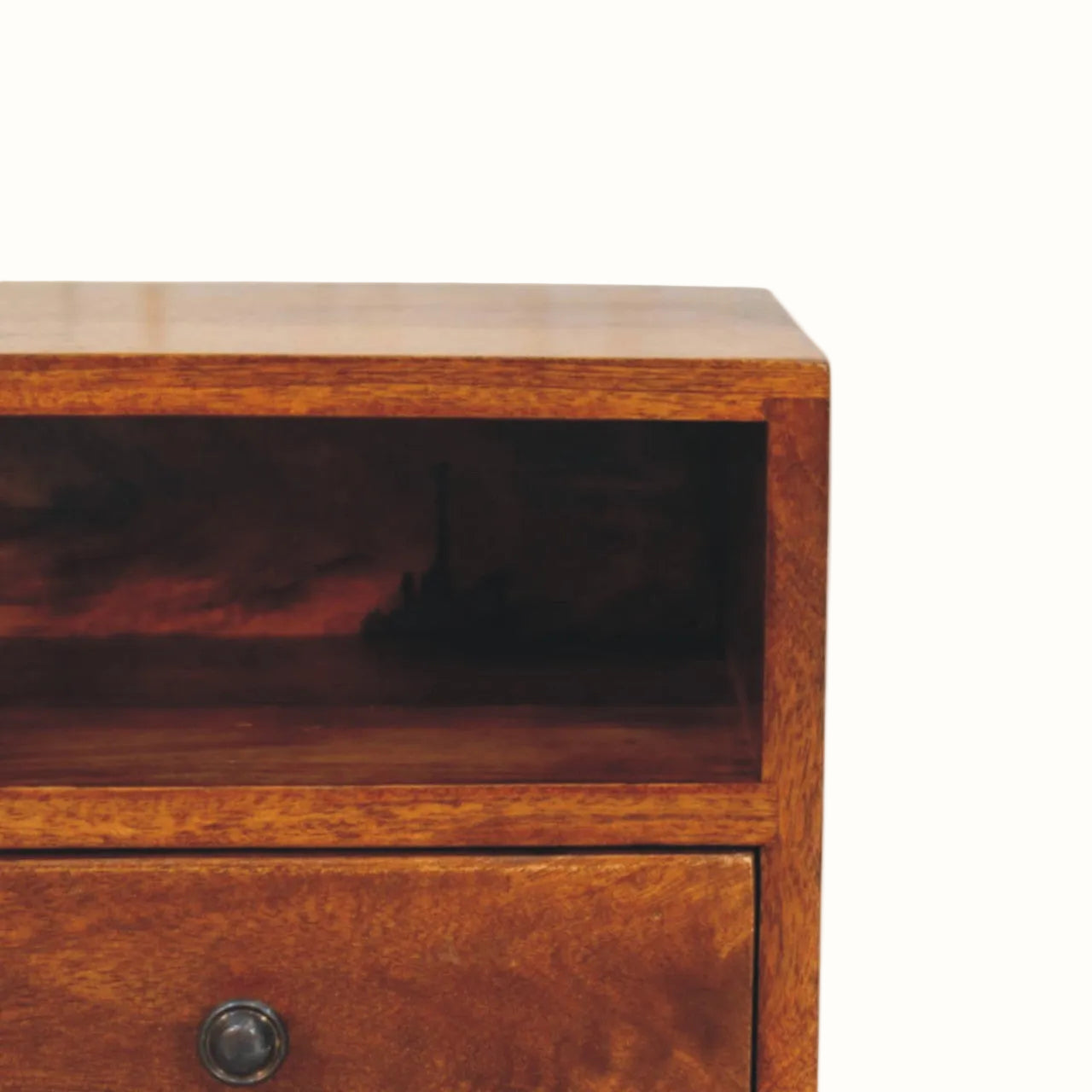 Fogel Floating Bedside Table, Small - Chestnut