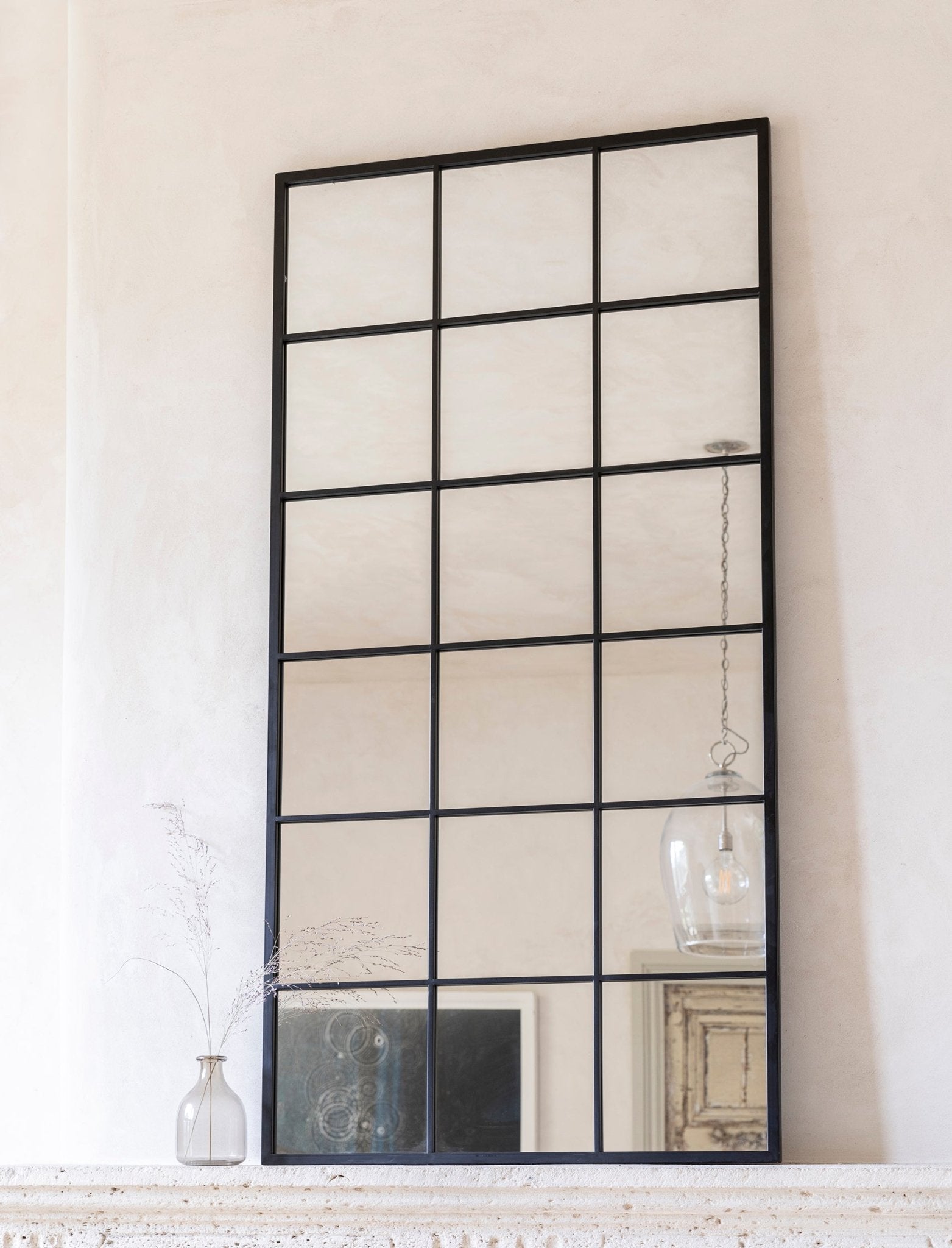 Fulbrook Leaning Mirror, Large - Black Mirrors - Bokel Home