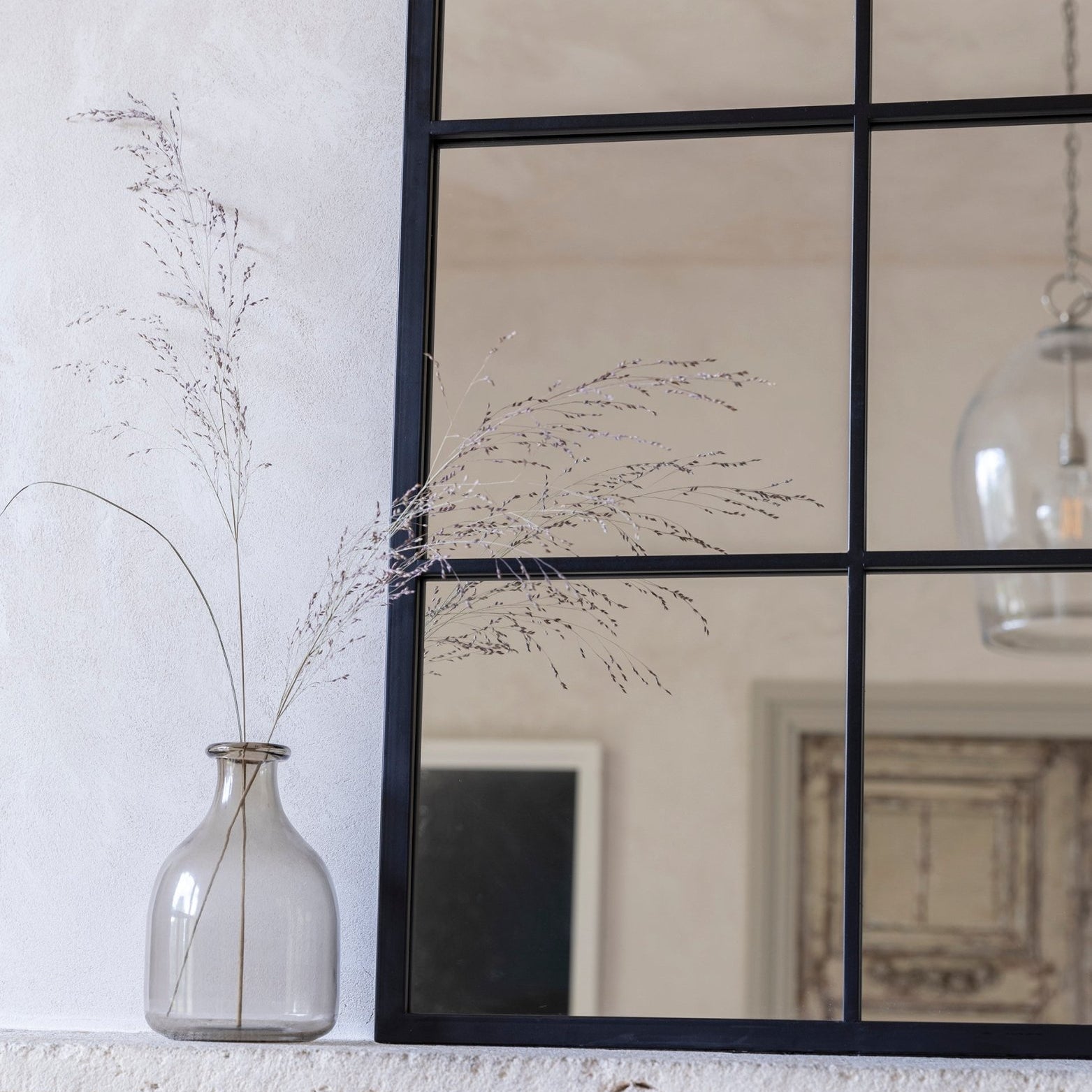 Fulbrook Leaning Mirror, Large - Black Mirrors - Bokel Home