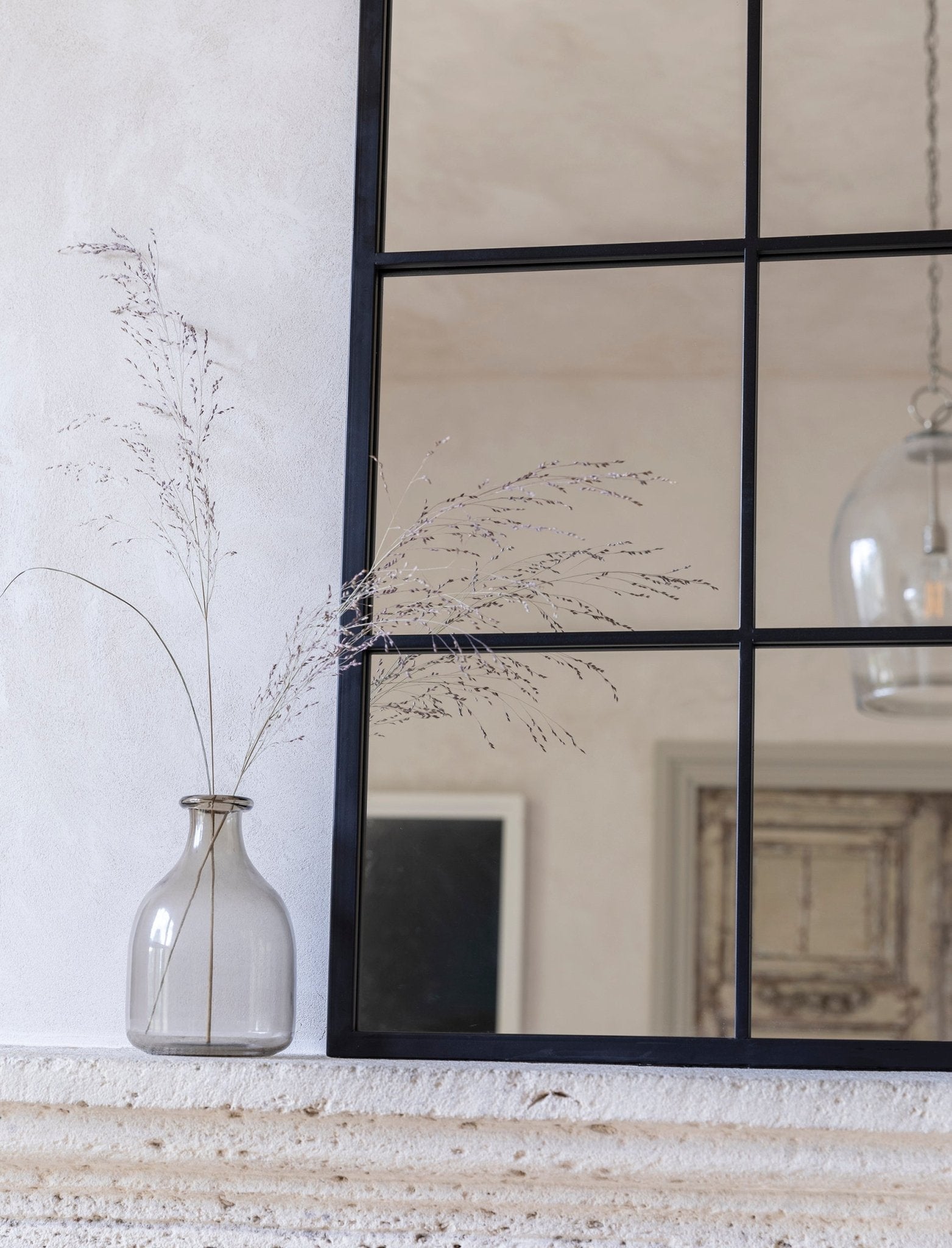 Fulbrook Leaning Mirror, Large - Black Mirrors - Bokel Home