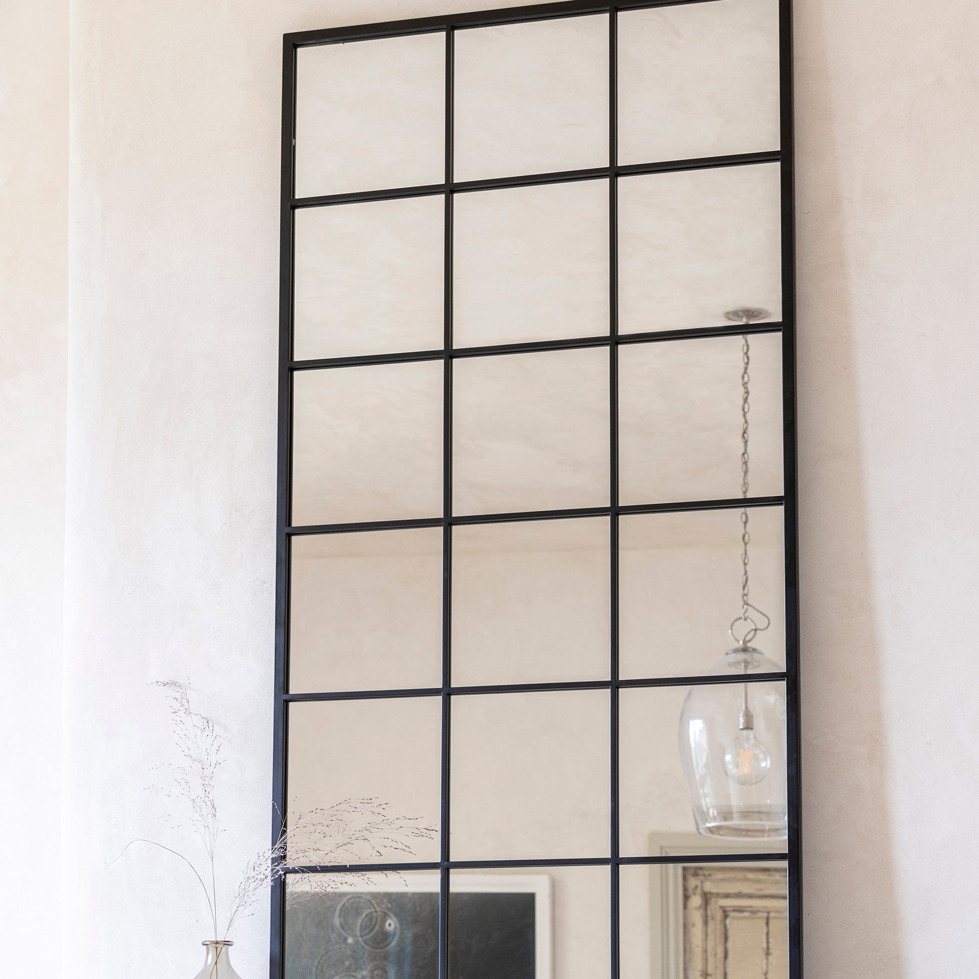 Fulbrook Leaning Mirror, Large - Black Mirrors - Bokel Home