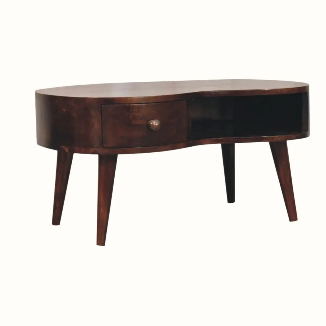 Haft Coffee Table with Storage, Medium - California Walnut Coffee Tables - Bokel Home