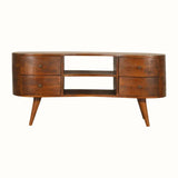 Haft Media Unit, Large - Chestnut TV Stands - Bokel Home