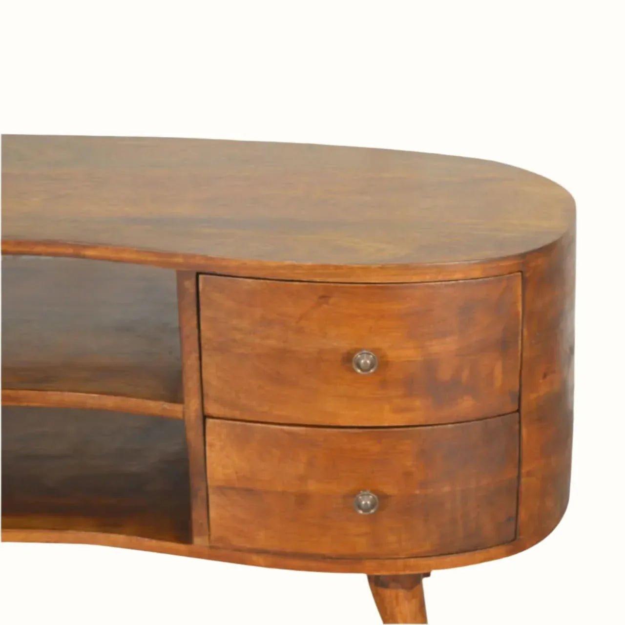 Haft Media Unit, Large - Chestnut TV Stands - Bokel Home