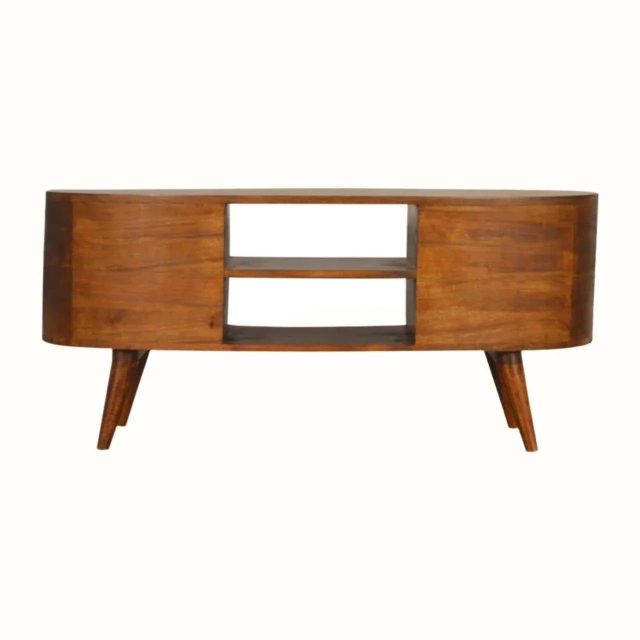 Haft Media Unit, Large - Chestnut TV Stands - Bokel Home