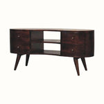 Haft Media Unit, Large - Walnut TV Stands - Bokel Home
