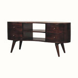 Haft Media Unit, Large - Walnut TV Stands - Bokel Home