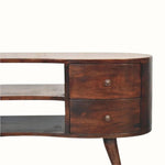 Haft Media Unit, Large - Walnut TV Stands - Bokel Home