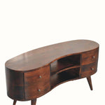 Haft Media Unit, Large - Walnut TV Stands - Bokel Home