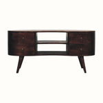 Haft Media Unit, Large - Walnut TV Stands - Bokel Home