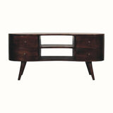 Haft Media Unit, Large - Walnut TV Stands - Bokel Home