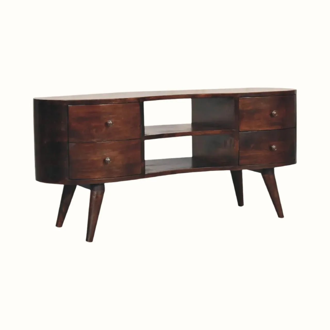 Haft Media Unit - Walnut TV Stands - Bokel Home