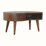 Haft Coffee Table with Storage, Medium - Chestnut