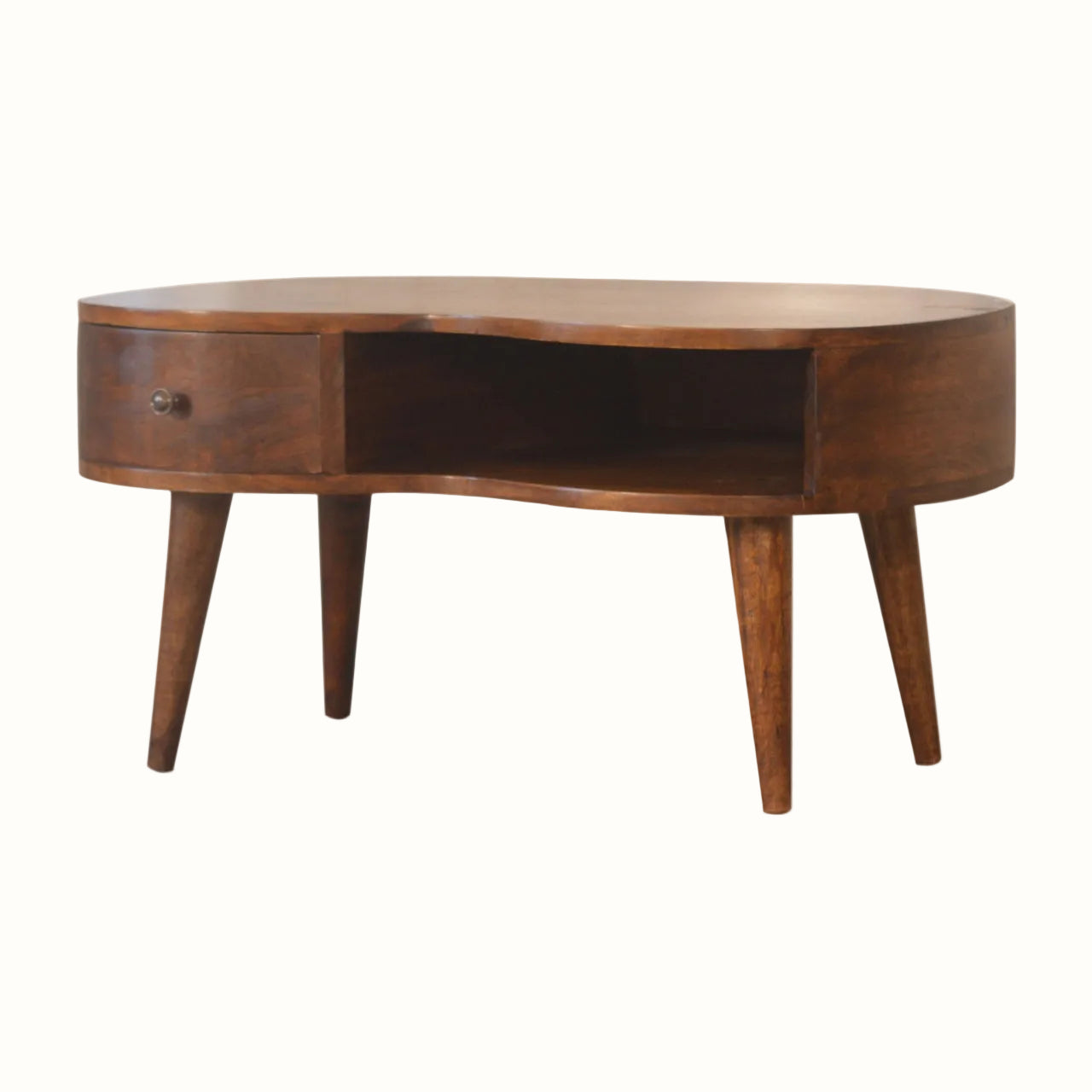 Haft Coffee Table with Storage, Medium - Chestnut