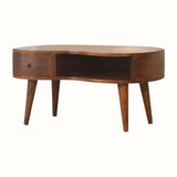 Haft Coffee Table with Storage, Medium - Chestnut