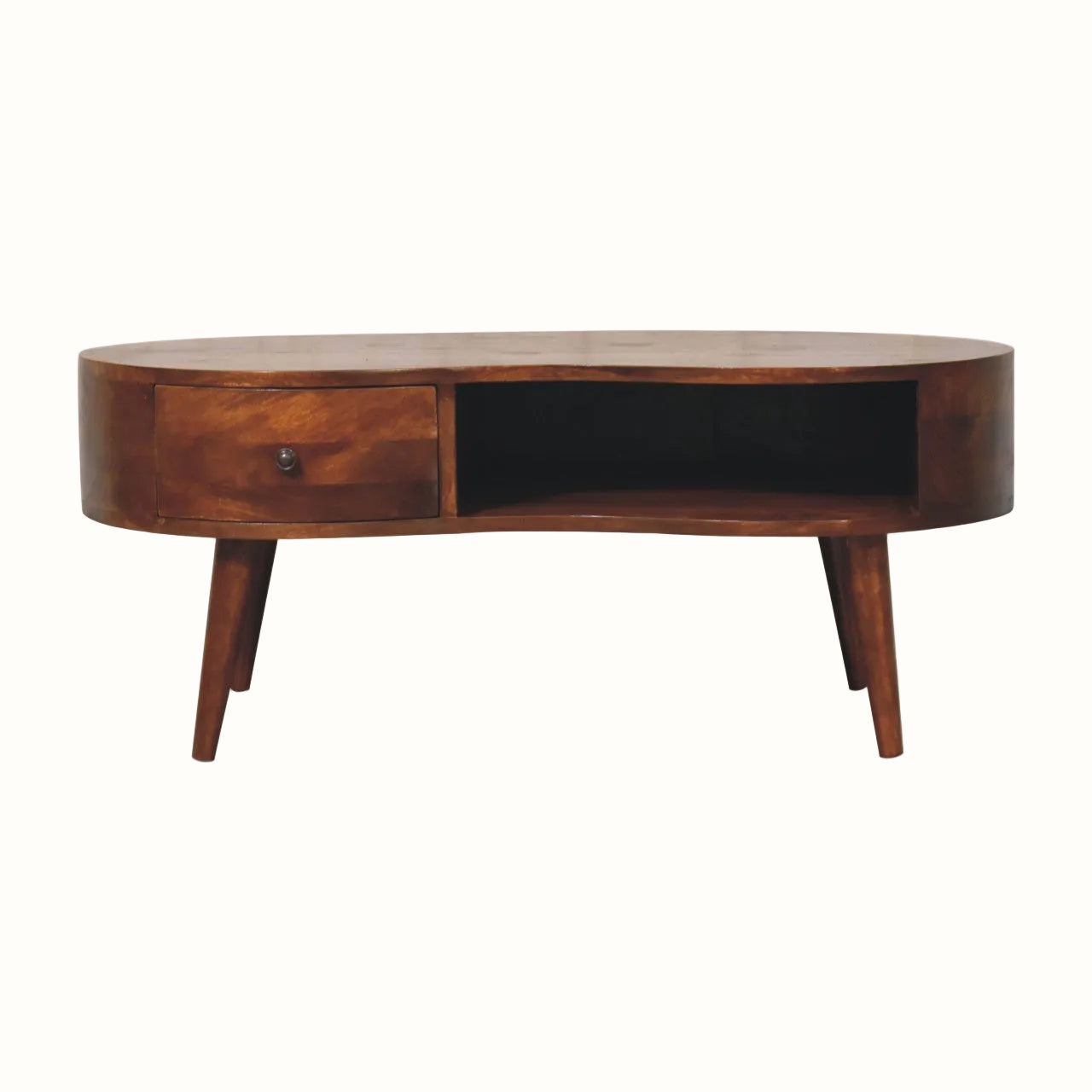 Haft Coffee Table with Storage, Large - Chestnut