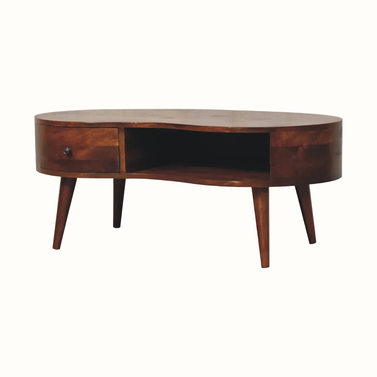 Haft Coffee Table with Storage, Large - Chestnut