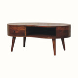 Haft Coffee Table with Storage, Large - Chestnut