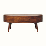 Haft Coffee Table with Storage, Large - Chestnut