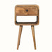 Hamade 1 Drawer Bedside Table with Lower Shelf, Small - Natural Bedside Tables - Bokel Home