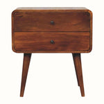 Hamade Bedside Table, Large - Chestnut Bedside Tables - Bokel Home