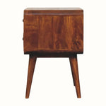 Hamade Bedside Table, Large - Chestnut Bedside Tables - Bokel Home