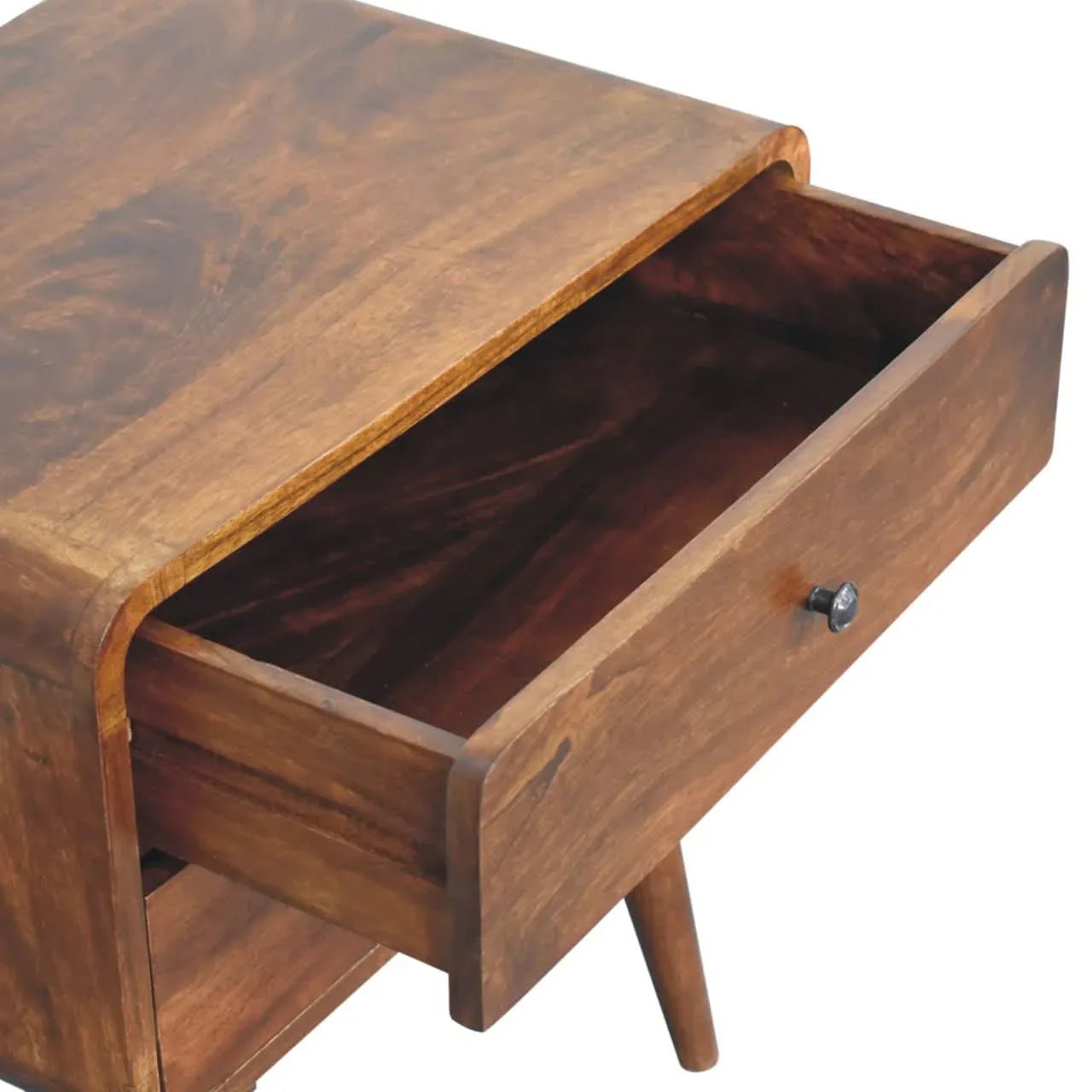 Hamade Bedside Table, Large - Chestnut Bedside Tables - Bokel Home