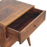 Hamade Bedside Table, Large - Chestnut Bedside Tables - Bokel Home