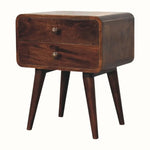 Hamade Bedside Table, Medium - California Walnut Bedside Tables - Bokel Home