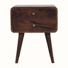 Hamade Bedside Table, Medium - California Walnut Bedside Tables - Bokel Home
