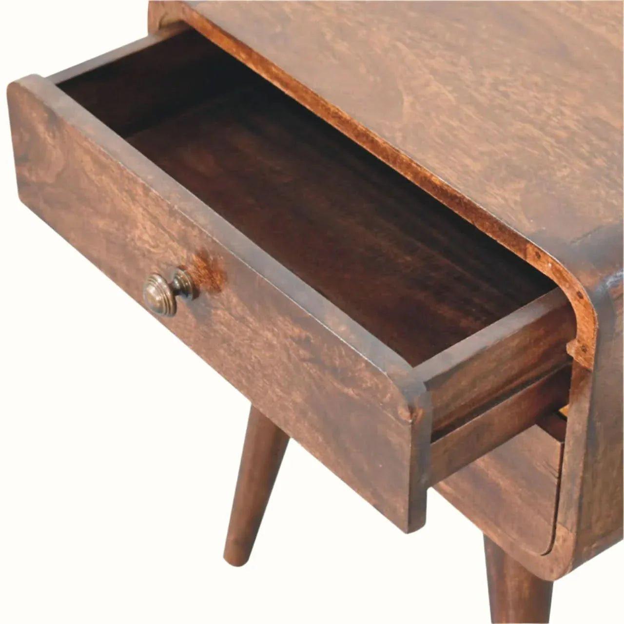 Hamade Bedside Table, Medium - California Walnut Bedside Tables - Bokel Home