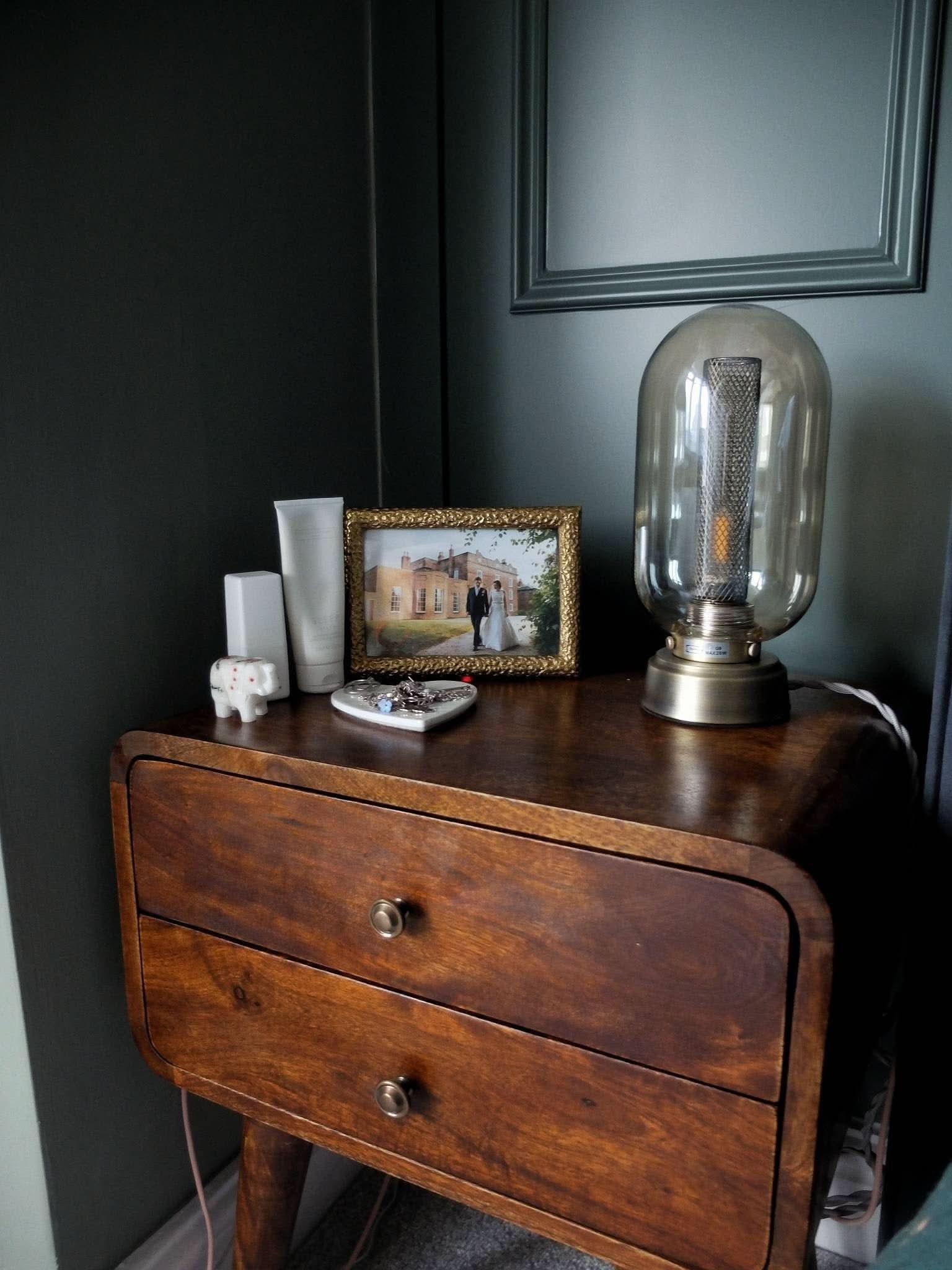 Hamade Bedside Table, Medium - Chestnut Bedside Tables - Bokel Home