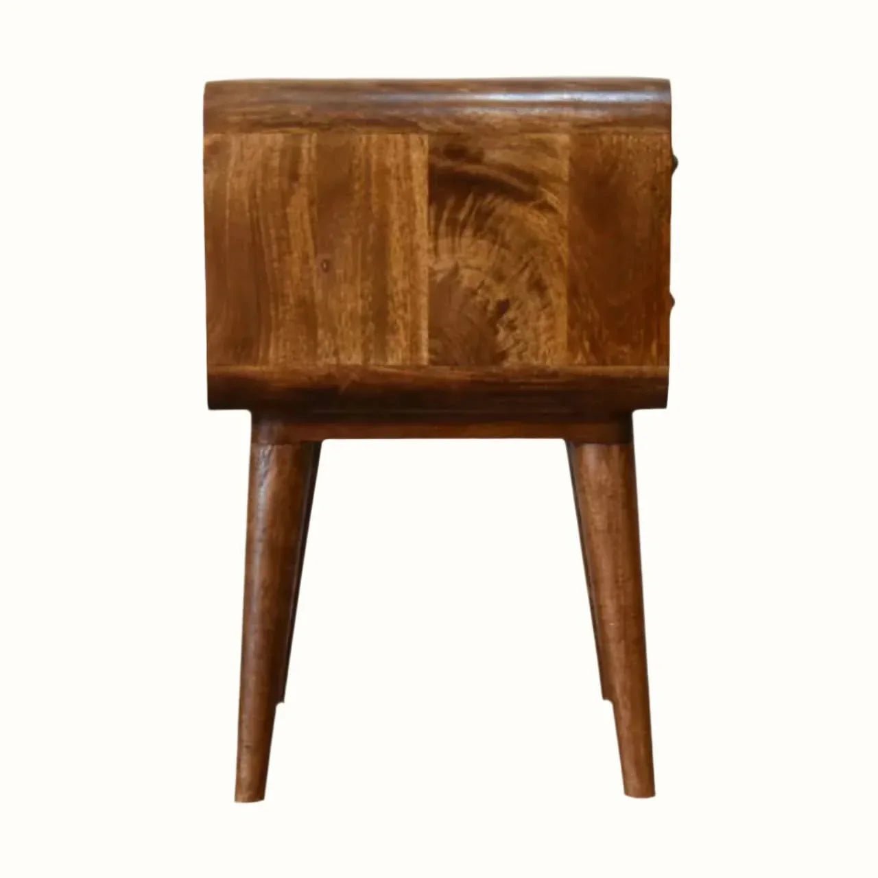 Hamade Bedside Table, Medium - Chestnut Bedside Tables - Bokel Home