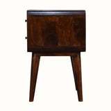 Hamade Bedside Table, Medium - Dark Walnut Bedside Tables - Bokel Home