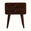 Hamade Bedside Table, Medium - Dark Walnut Bedside Tables - Bokel Home