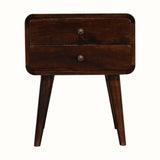 Hamade Bedside Table, Medium - Dark Walnut Bedside Tables - Bokel Home